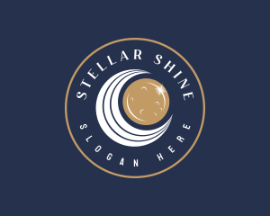 Interstellar Celestial Moon logo design