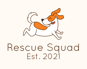 Rescue - Cute Jolly Dog logo design