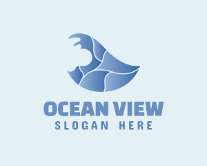 Ocean Wave Surfing logo design