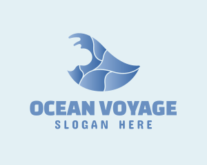 Ocean Wave Surfing logo design