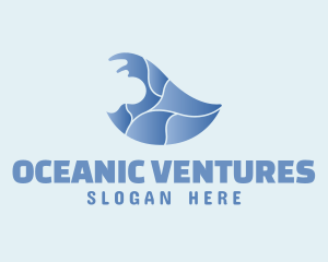 Ocean Wave Surfing logo design