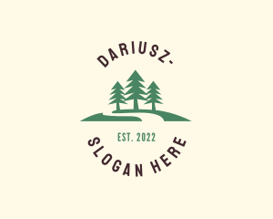 Tour - Pine Forest Camping logo design
