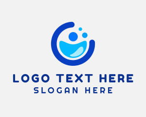 Cleaning Services - Blue Hygiene Letter C logo design