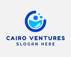 Blue Hygiene Letter C logo design