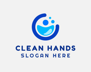 Sanitizers - Blue Hygiene Letter C logo design