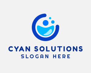 Blue Hygiene Letter C logo design