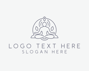 Yoga Symbol - Wellness Yoga Meditation logo design