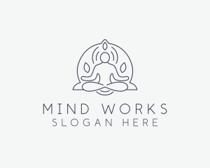 Wellness Yoga Meditation logo design