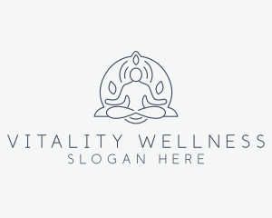 Wellness Yoga Meditation logo design