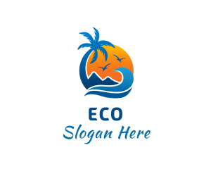 Holiday - Sunny Island Resort logo design