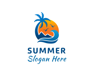 Sunny Island Resort logo design