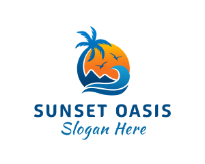 Sunny Island Resort logo design