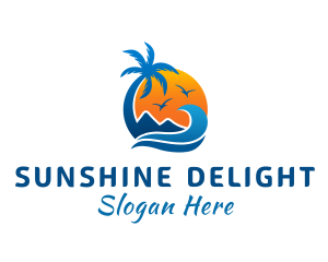 Sunny Island Resort logo design