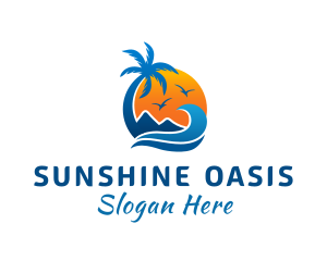 Sunny Island Resort logo design