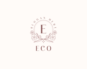 Floral Eco Wreath logo design