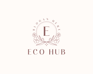 Floral Eco Wreath logo design