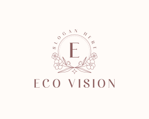 Floral Eco Wreath logo design