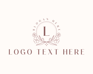 Salon - Floral Eco Wreath logo design