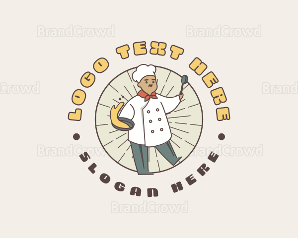 Cartoon Chef Cook Logo