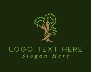 Vegetarian - Family Nature Tree logo design
