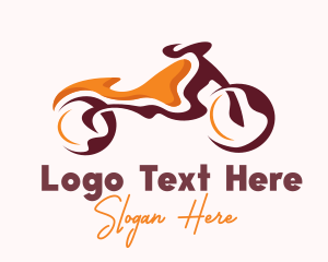 Orange Abstract Motorbike Logo