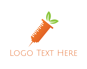 Esthetic - Carrot Health Syringe logo design