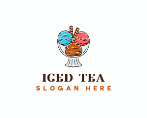 Gelato Ice Cream Dessert logo design