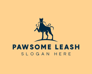 Leash - Dog Training Leash logo design