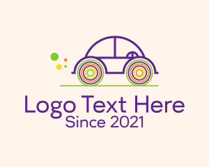 Preschooler - Colorful Toy Car logo design