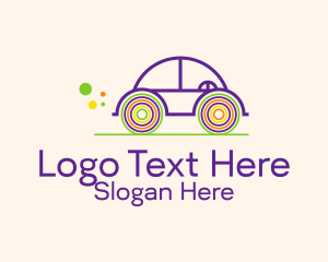 Colorful Toy Car  Logo