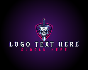 Skull - Skull Sword Shield logo design