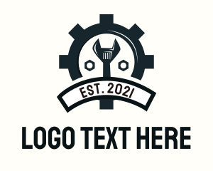 Repairman - Mechanic Gear Badge logo design