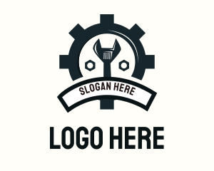 Mechanic Gear Badge Logo