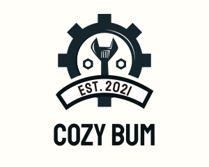 Mechanic Gear Badge logo design