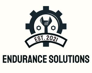 Mechanic Gear Badge logo design