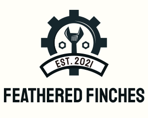 Mechanic Gear Badge logo design