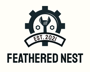 Mechanic Gear Badge logo design