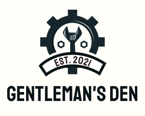 Mechanic Gear Badge logo design