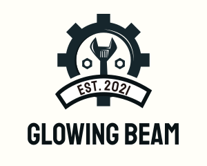 Mechanic Gear Badge logo design