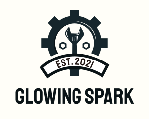 Mechanic Gear Badge logo design