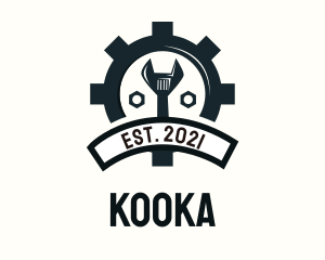 Mechanic Gear Badge logo design