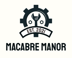 Mechanic Gear Badge logo design