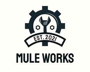 Mechanic Gear Badge logo design