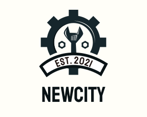 Mechanic Gear Badge logo design