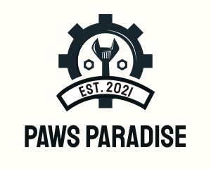 Mechanic Gear Badge logo design