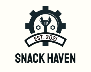 Mechanic Gear Badge logo design