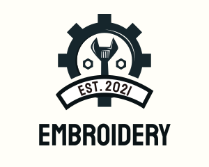 Mechanic Gear Badge logo design