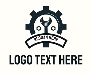Mechanic Gear Badge Logo