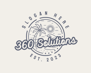 Beach Resort Vacation logo design