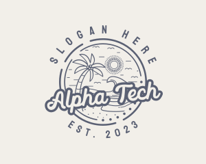 Beach Resort Vacation logo design